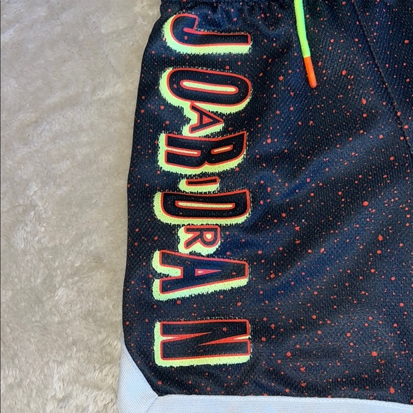 Jordan Black Shorts with Neon and White Details - Picture 5 of 9